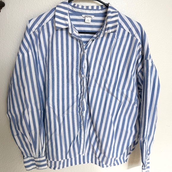 NWOT Striped Button Down Shirt - Picture 1 of 3